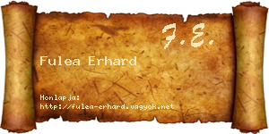 Fulea Erhard névjegykártya